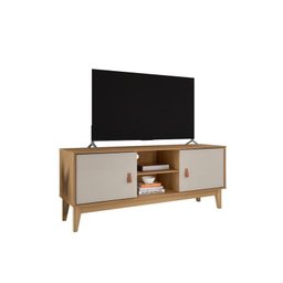 Rack para Tv Safira Plus 1,35m Cedro/off White - Casa D - 3
