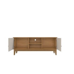 Rack para Tv Safira Plus 1,35m Cedro/off White - Casa D - 2
