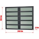 Ver imagem 3 de Basculante Alumínio 2 SEÇÕES100 X 240 Elite V.Boreal Preto Brimak