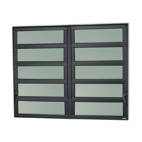 Basculante Alumínio 2 SEÇÕES100 X 240 Elite V.Boreal Preto Brimak