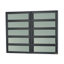 Ver imagem 1 de Basculante Alumínio 2 SEÇÕES100 X 240 Elite V.Boreal Preto Brimak