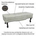 Ver imagem 3 de Puff Recamier Retrô Luis Xv Captonê Vicenza 140cm Veludo S04 Cor Prata