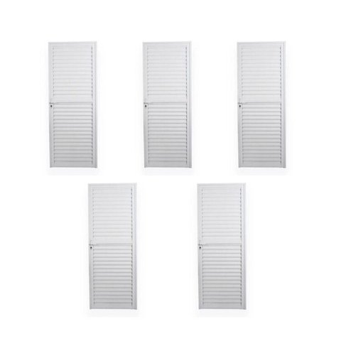 Kit com 5 Portas de Alumínio Laminada 210x70cm Soft Plus MGM Branco