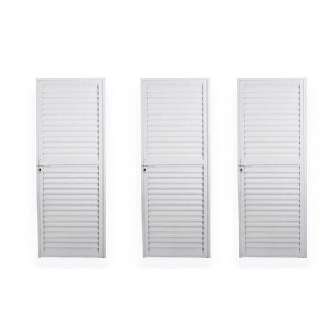Kit com 3 Portas de Alumínio Laminada 210x80cm Soft Plus Mgm