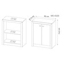 Ver imagem 4 de Balcão de Escritório Me4103 C/ 2 Portas Branco - Tecno Mobili