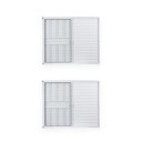 Ver imagem 1 de Kit com 2 Janelas de Alumínio Veneziana 100x150cm 3 Folhas 1 Fixa com Grade e Vidro Liso Soft Plus