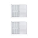 Ver imagem 1 de Kit com 2 Janelas de Alumínio Veneziana 100x150cm 3 Folhas 1 Fixa com Grade e Vidro Liso Soft Plus Branco MGM