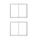 Ver imagem 1 de Kit com 2 Janelas de Alumínio de Correr 100x100cm Vidro Liso Linha Soft MGM Branco