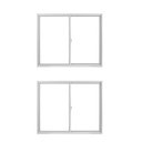 Ver imagem 1 de Kit com 2 Janelas de Alumínio de Correr 100x100cm Vidro Liso Linha Soft Mgm