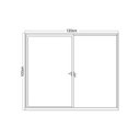 Ver imagem 3 de Kit com 2 1/6 Janelas de Alumínio de Correr 100x100cm 2 Folhas com Grade e Vidro Liso Linha Soft MGM Branco
