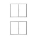 Ver imagem 1 de Kit com 2 Janelas de Alumínio de Correr 100x150cm Vidro Liso Linha Soft MGM Branco