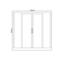 Ver imagem 5 de Kit com 2 Janelas de Alumínio Veneziana de Correr 100x120cm 4 Folhas sem Vidro Soft Plus MGM Branco