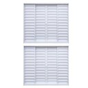 Ver imagem 1 de Kit com 2 Janelas de Alumínio Veneziana de Correr 100x120cm 4 Folhas sem Vidro Soft Plus MGM Branco