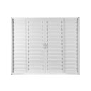 Ver imagem 2 de Kit com 2 Janelas de Alumínio Veneziana de Correr 100x120cm 4 Folhas sem Vidro Soft Plus MGM Branco