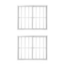 Ver imagem 1 de Kit com 2 Janelas de Alumínio de Correr 100x150cm 2 Folhas com Grade e Vidro Liso Linha Soft MGM Bra