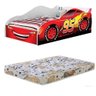 Cama Carro Infantil + Colchão McQueen Vermelho 100% MDF J&A Móveis - 3