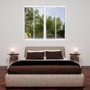 Ver imagem 4 de Kit com 2 Janelasde Alumínio de Correr 100x200cm 4 Folhas 2 Fixas com Vidro Liso Linha Soft MGM Branco