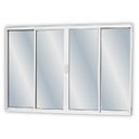 Ver imagem 5 de Kit com 2 Janelasde Alumínio de Correr 100x200cm 4 Folhas 2 Fixas com Vidro Liso Linha Soft MGM Branco