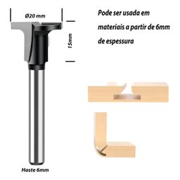 Fresa para Curvar Mdf Fino - Haste 6mm - Tupia Laminadora - 2
