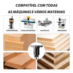 Fresa para Curvar Mdf Fino - Haste 6mm - Tupia Laminadora - 3