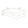 Cama Box Baú Casal 138 Tecido Sintético Branco com Colchão Little Angel - Bello Box - Mola Superlast - 4