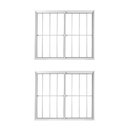 Ver imagem 1 de Kit com 2 Janelas de Alumínio de Correr 120x150cm 2 Folhas com Grade e Vidro Liso Linha Soft MGM Bra