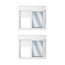 Kit com 2 Janelas de Alumínio Persiana Integrada 140x150cm com Vidro Liso Linha Solida Mgm - 1