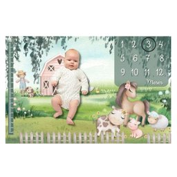 Lençol Painel Cenário de Foto Mêsversário Fazendinha Menina Minha Estrelinha Lençol Mesversario, Cen - 3