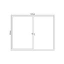 Ver imagem 4 de Kit com 2 Janelas de Alumínio Veneziana 100x120cm 3 Folhas 1 Fixa com Vidro Liso Branco MGM