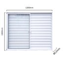 Ver imagem 3 de Kit com 2 Janelas de Alumínio Veneziana 100x120cm 3 Folhas 1 Fixa com Vidro Liso Branco MGM