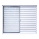 Ver imagem 7 de Kit com 2 Janelas de Alumínio Veneziana 100x120cm 3 Folhas 1 Fixa com Vidro Liso Branco MGM
