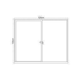 Kit com 2 Janelas de Alumínio Veneziana 100x120cm 3 Folhas 1 Fixa com Vidro Liso Soft Plus Mgm - 4