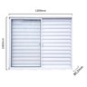 Kit com 2 Janelas de Alumínio Veneziana 100x120cm 3 Folhas 1 Fixa com Vidro Liso Soft Plus Mgm - 7