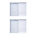 Ver imagem 1 de Kit com 2 Janelas de Alumínio Veneziana 100x120cm 3 Folhas 1 Fixa com Vidro Liso Soft Plus Mgm