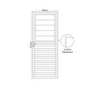 Ver imagem 6 de Kit com 2 Portas de Alumínio Basculante 210x80cm com Vidro Liso Soft Plus MGM Branco