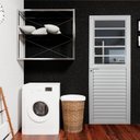 Ver imagem 7 de Kit com 2 Portas de Alumínio Basculante 210x80cm com Vidro Liso Soft Plus MGM Branco