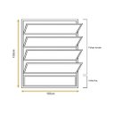 Ver imagem 3 de Vitro Basculante 100x100 Alumínio Preto Vidro Liso