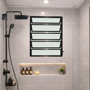 Ver imagem 1 de Vitro Basculante 100x100 Alumínio Preto Vidro Liso