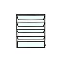 Ver imagem 2 de Vitro Basculante 100x100 Alumínio Preto Vidro Liso