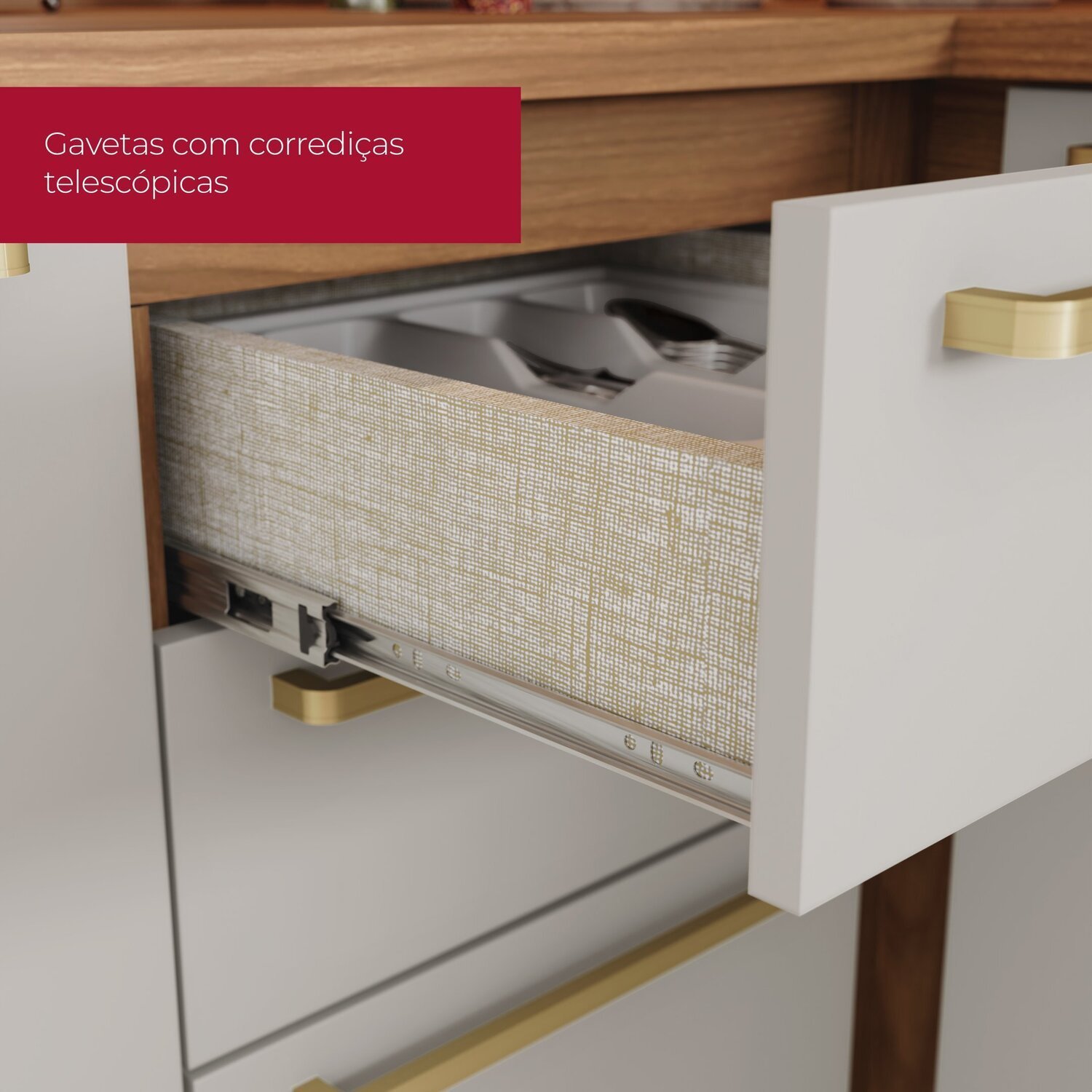 Cozinha Compacta 3 Peças com Aéreo 3 Portas Requinte Espresso Móveis - 8