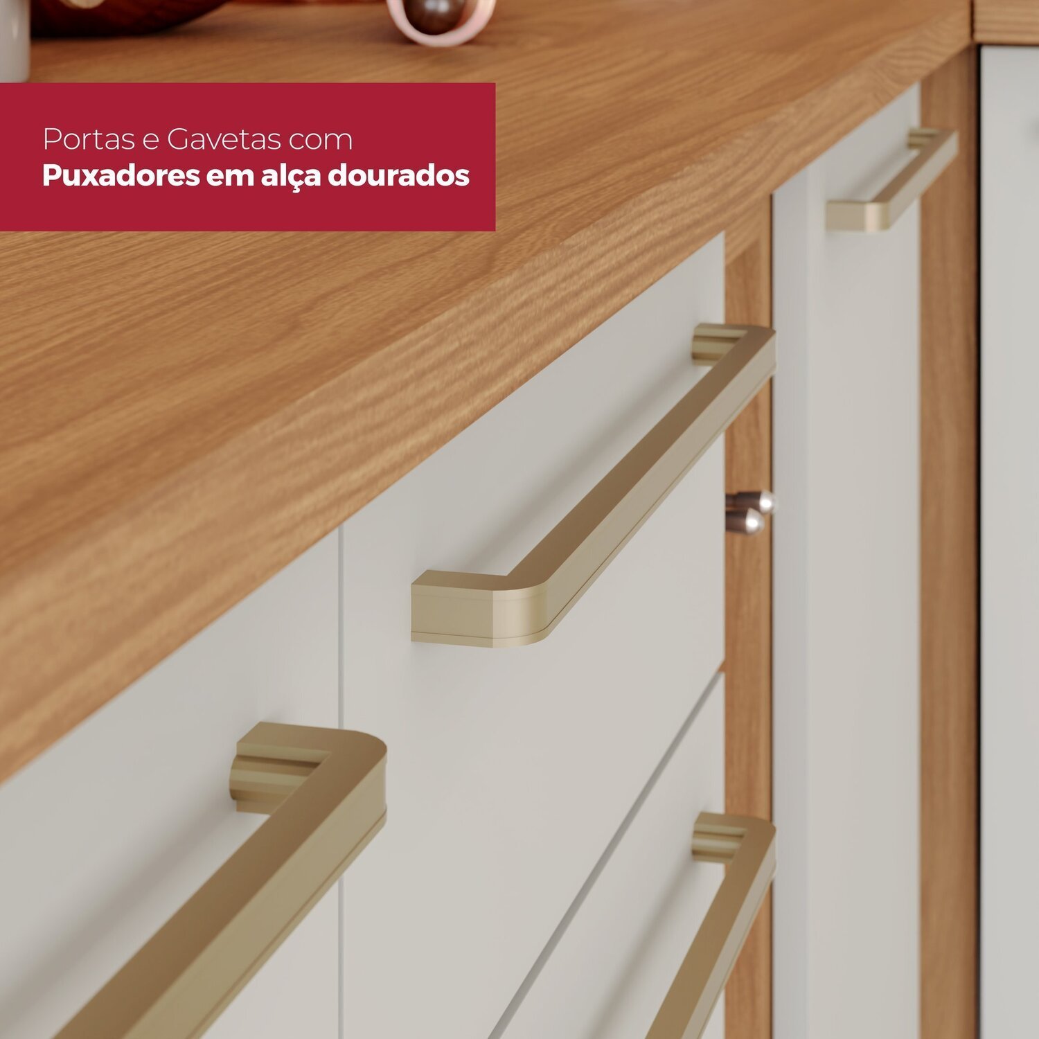 Cozinha Compacta 3 Peças com Aéreo 3 Portas Requinte Espresso Móveis - 6