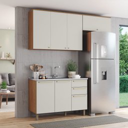 Cozinha Compacta 3 Peças com Aéreo 3 Portas Requinte Espresso Móveis - 1