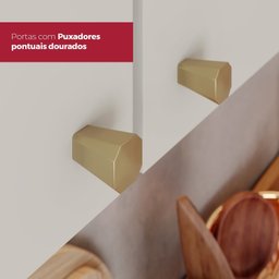 Cozinha Compacta 3 Peças com Aéreo 3 Portas Requinte Espresso Móveis - 5