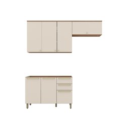 Cozinha Compacta 3 Peças com Aéreo 3 Portas Requinte Espresso Móveis - 4