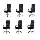 Ver imagem 1 de Kit 6 Cadeiras Escritorio Presidente com Relax Tela Mesh Corino 3307