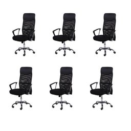 Kit 6 Cadeiras Escritorio Presidente com Relax Tela Mesh Corino 3307 - 1