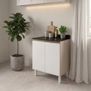 Ver imagem 5 de Balcão com Tampo 2 Portas MDF 60 cm Kali 1222022 Bianco Toq Branco Nicioli