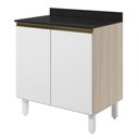 Ver imagem 1 de Balcão com Tampo 2 Portas MDF 60 cm Kali 1222022 Bianco Toq Branco Nicioli