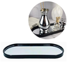 Bandeja Espelhada Banheiro Lavabo Oval Decorativa Multiuso Cor Preto - 1