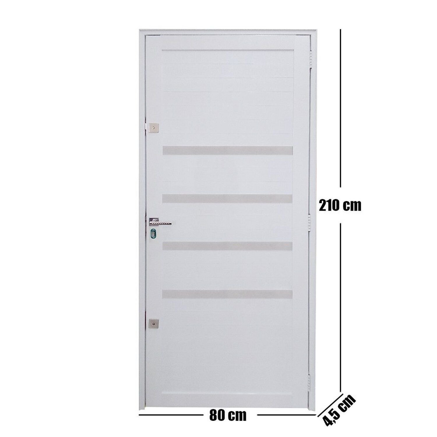 Porta Lambril com Maçaneta 2 Fechaduras Tetras com Friso Linha